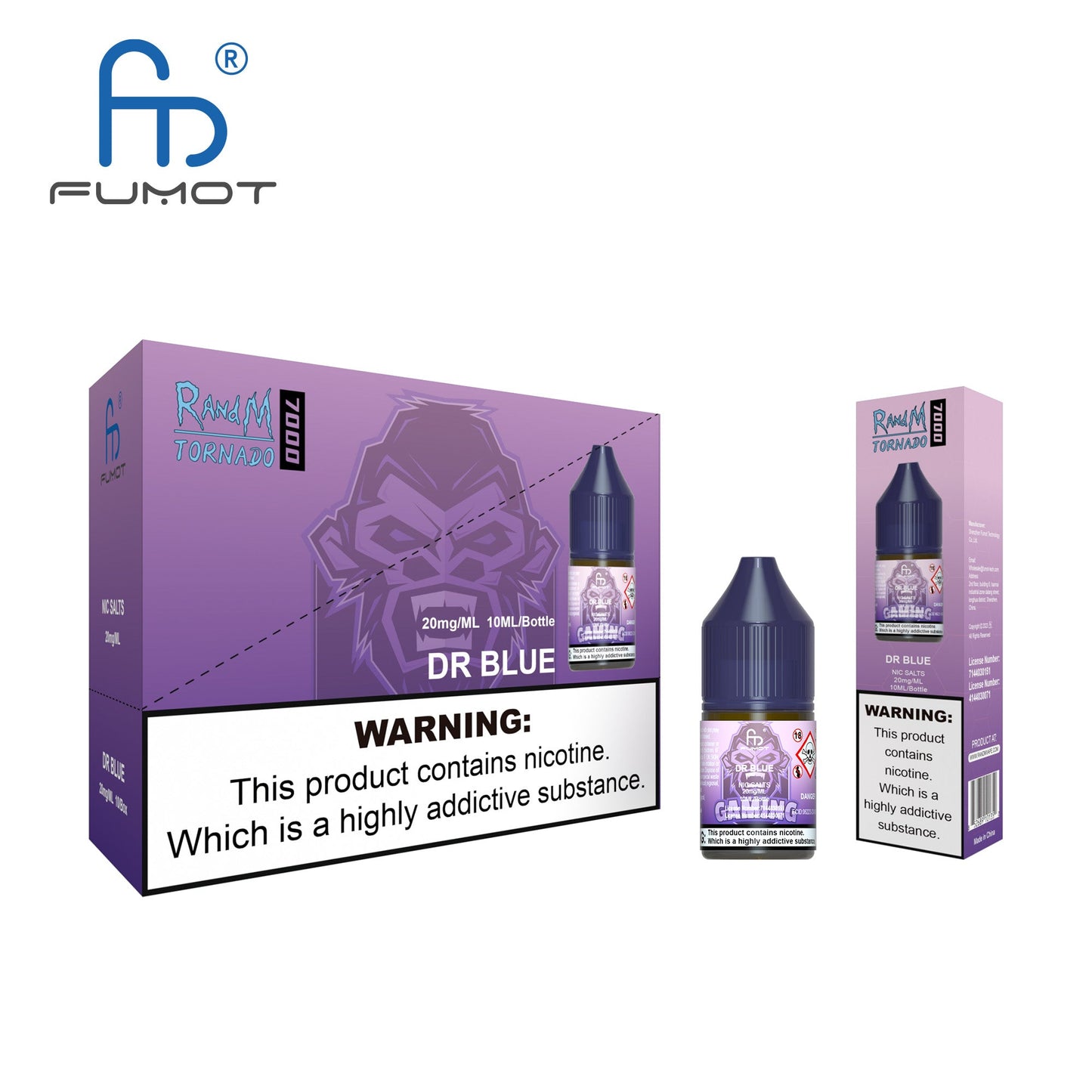 DR BLUE - R&M NIC SALTS 20MG