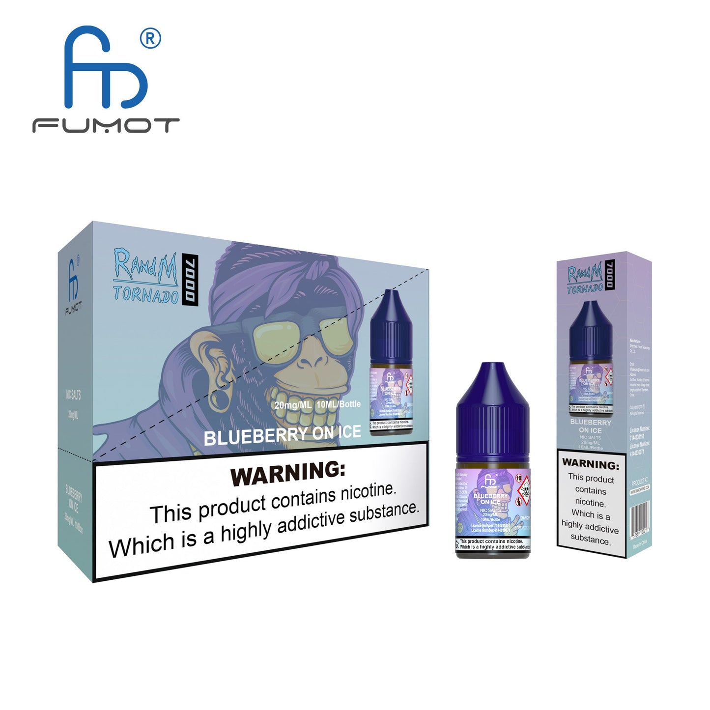 BLUEBERRY ON ICE - R&M NIC SALTS 20MG