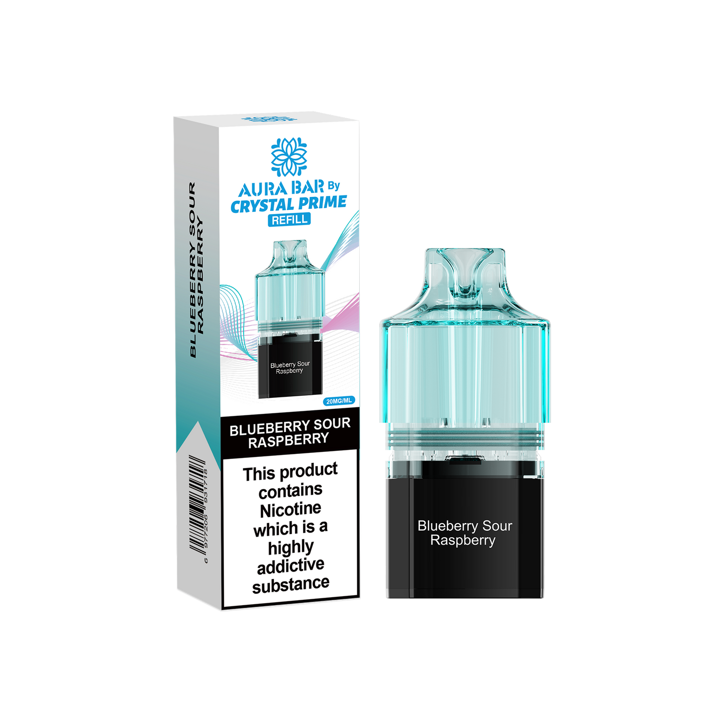 BLUE SOUR RASPBERRY - CRYSTAL PRIME 10K PODS