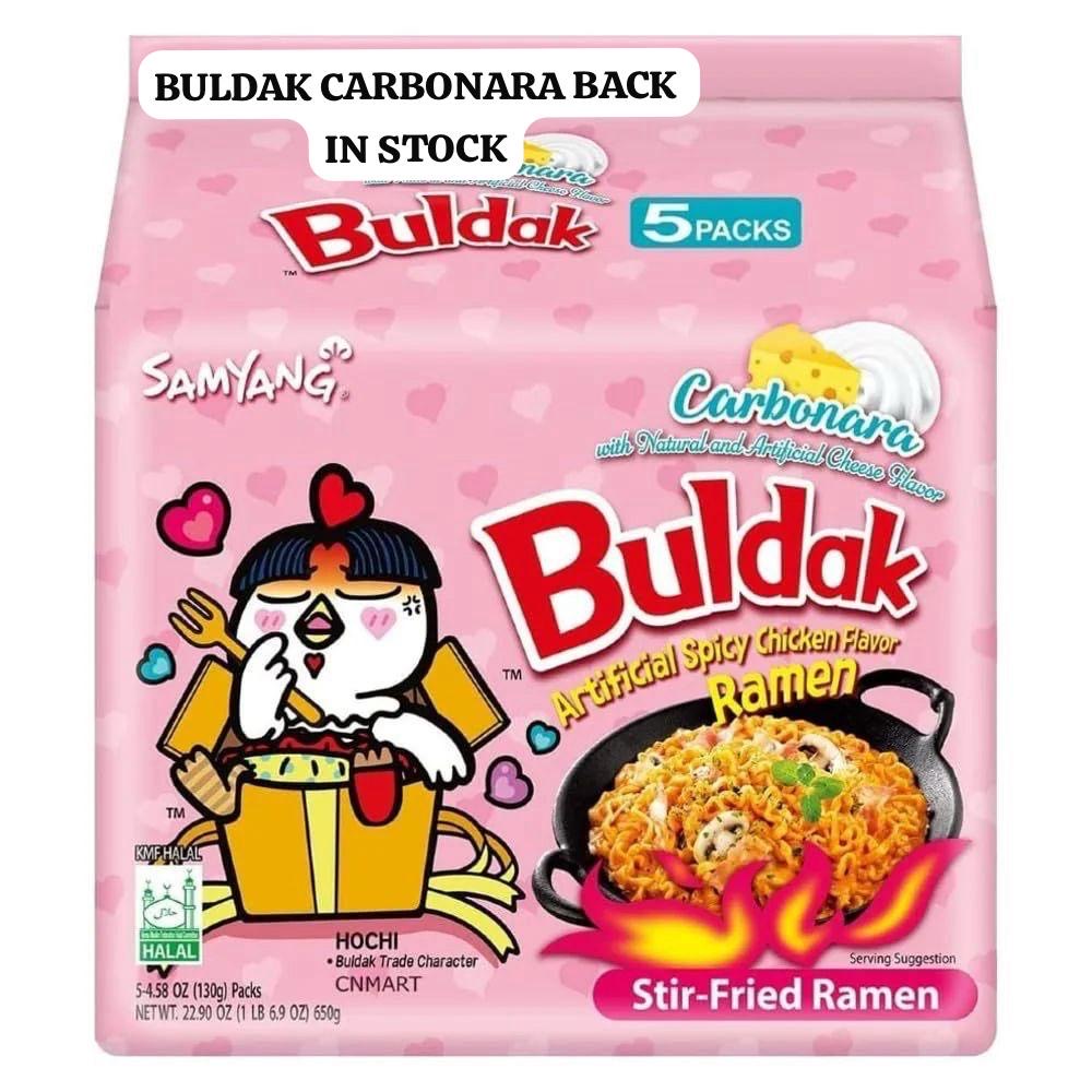 PINK CARBONARA BULDAK NOODLES (5pk)