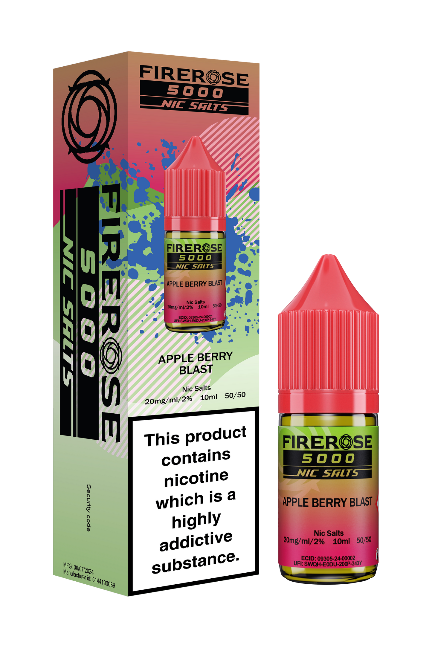 APPLE BERRY BLAST - FIREROSE NIC SALTS 20 MG