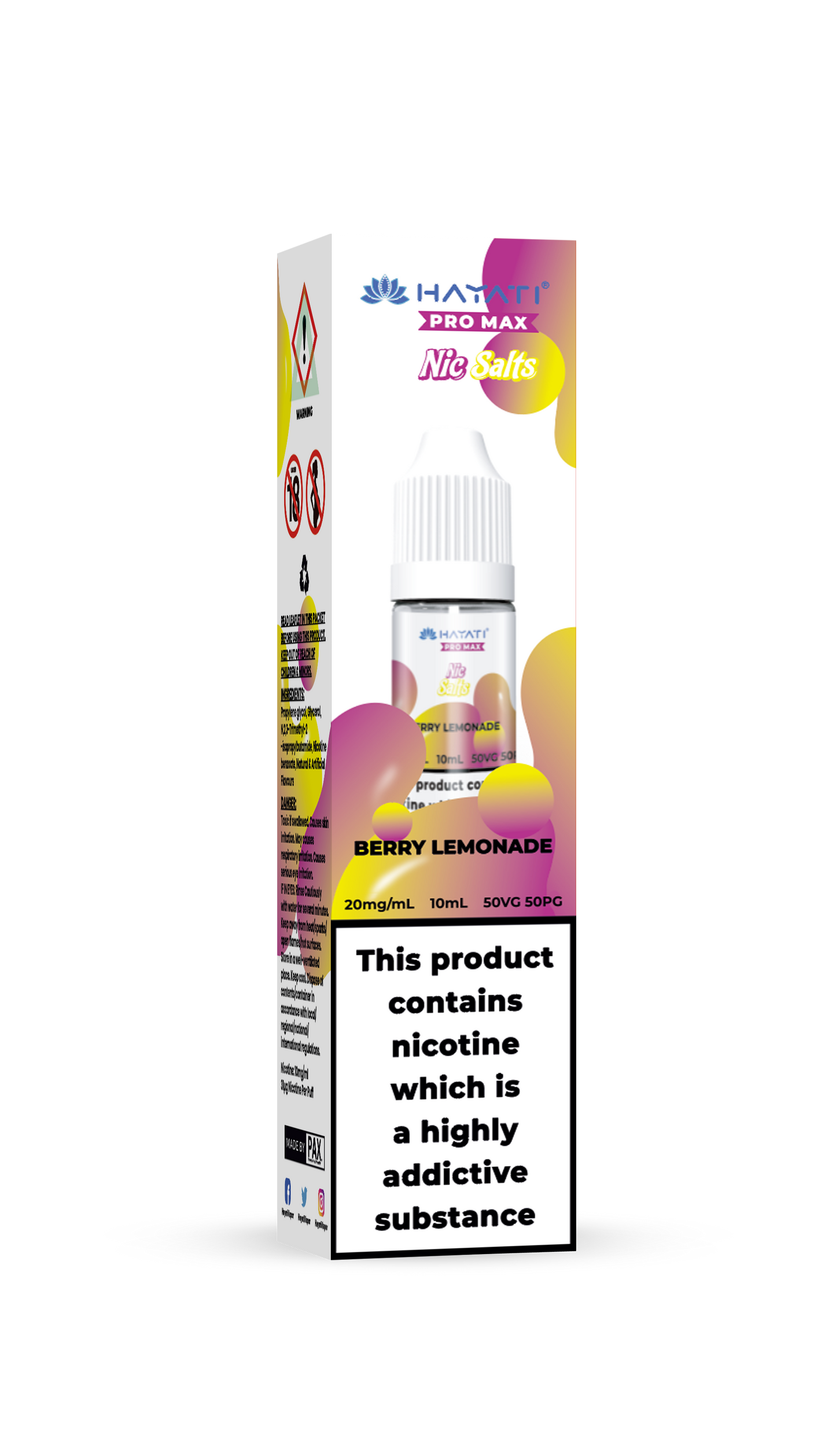 BERRY LEMONADE - HAYATI NIC SALTS 20 MG