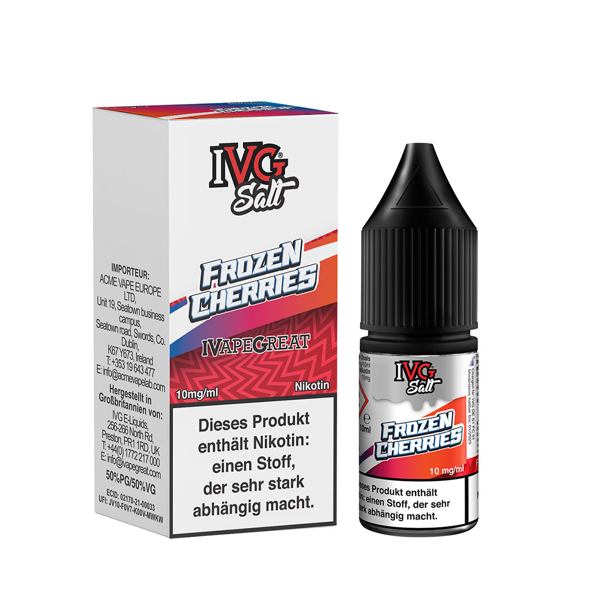 FROZEN CHERRIES 20MG - IVG SALTS 10ML