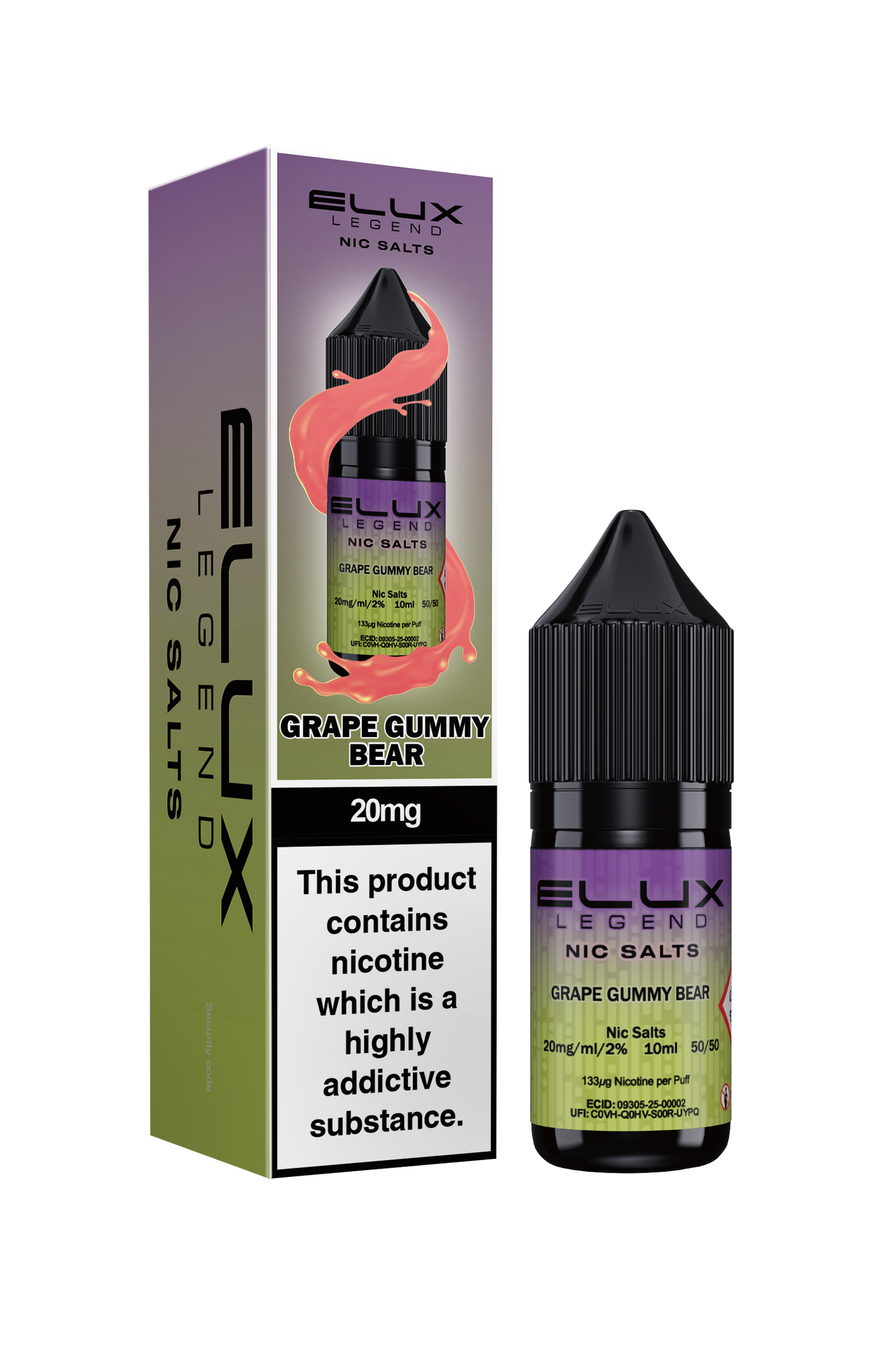GRAPE GUMMY BEAR - ELUX NIC SALTS 10 MG