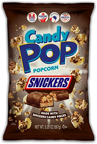 CANDY POP SNICKERS DRIZZLED POPCORN 5.25 Oz