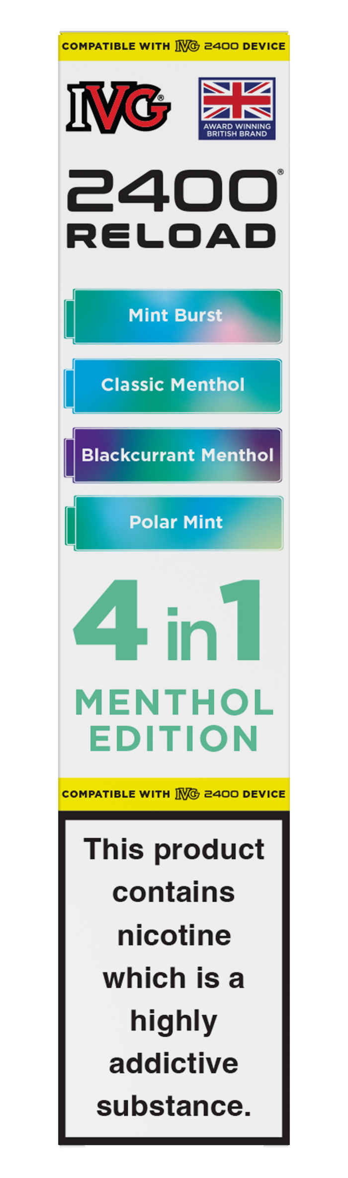 Menthol Edition - IVG 2400 RELOAD POD