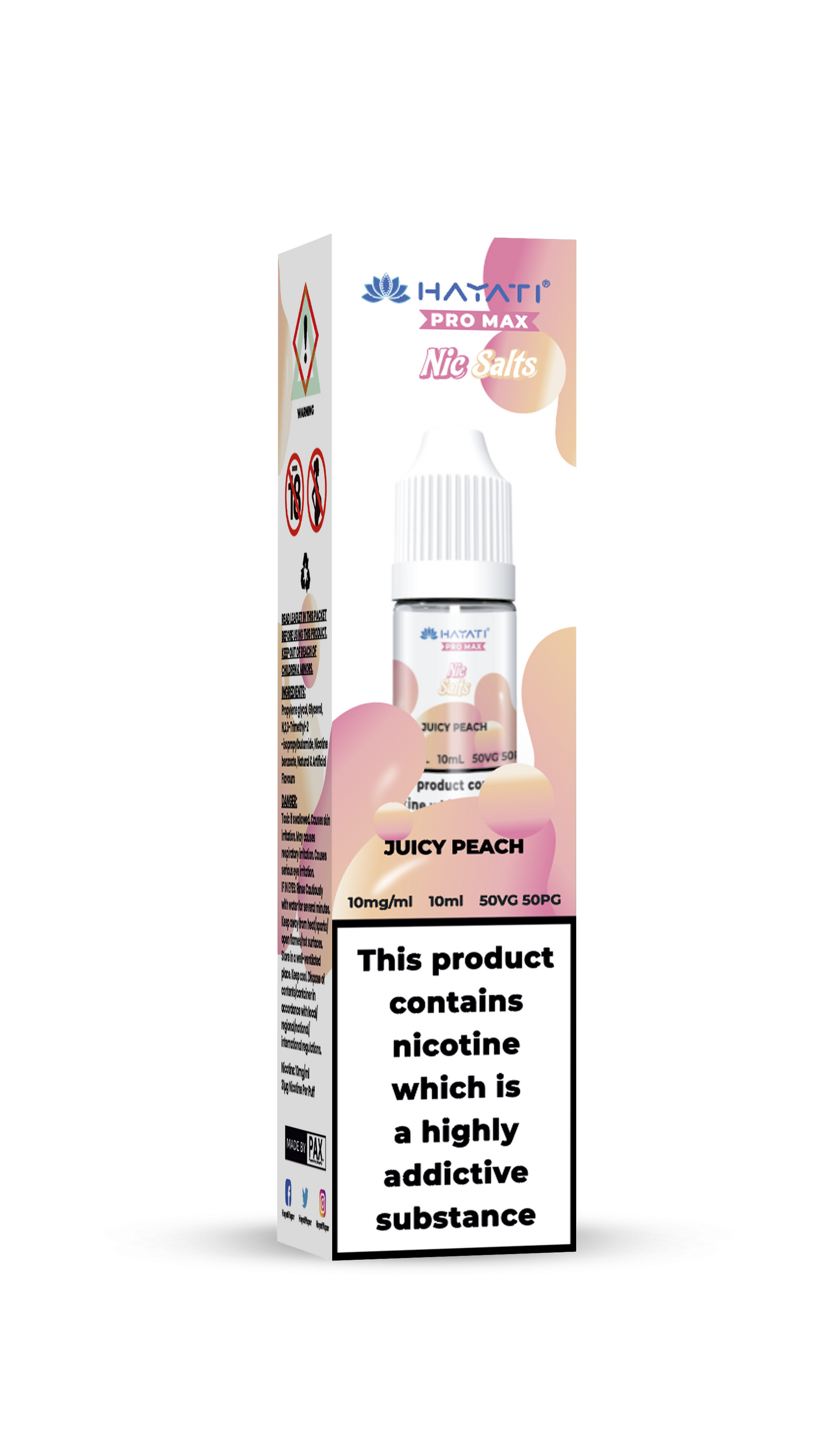 JUICY PEACH - HAYATI NIC SALTS 10 MG