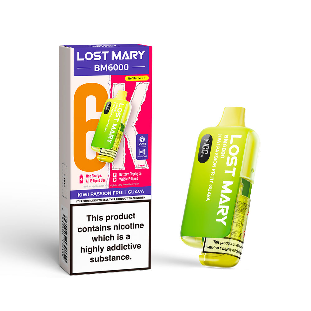 KIWI PASSION FRUIT GUAVA - LOST MARY BM6000 KIT