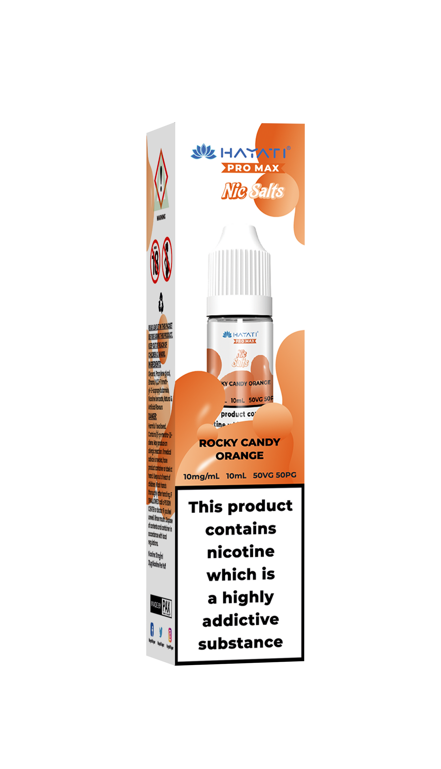 ROCKY CANDY ORANGE - HAYATI NIC SALTS 10 MG