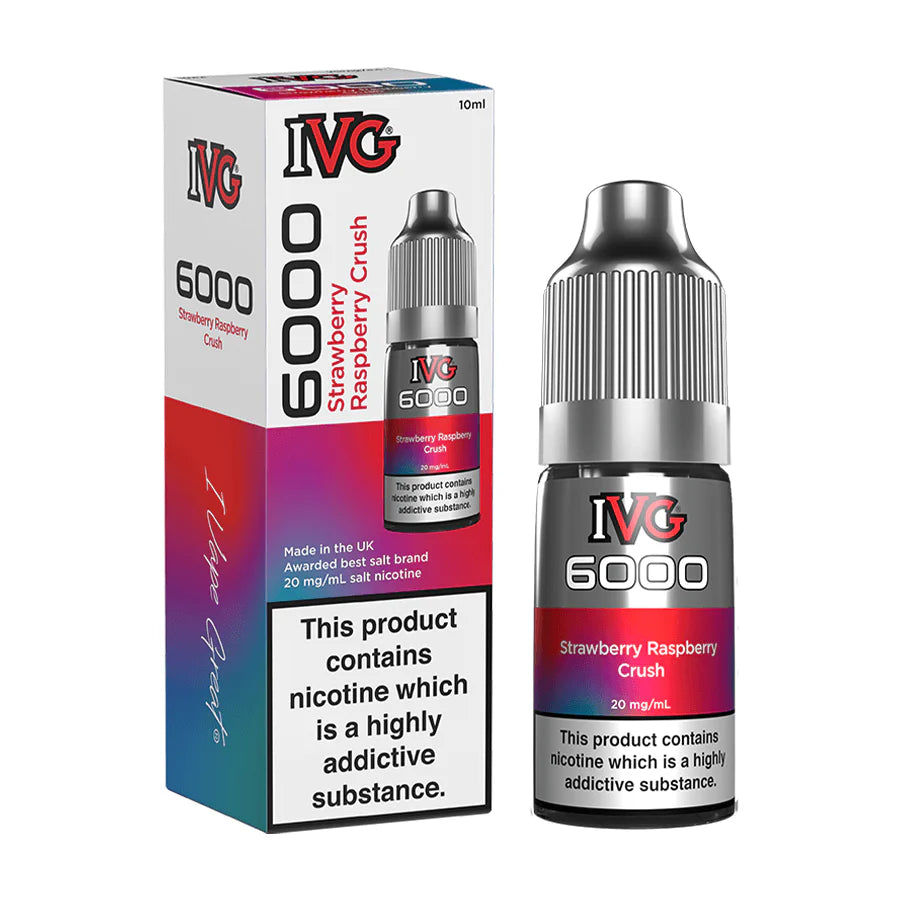 STRAWBERRY RASPBERRY CRUSH - IVG 6OOO E-LIQUIDS 10MG