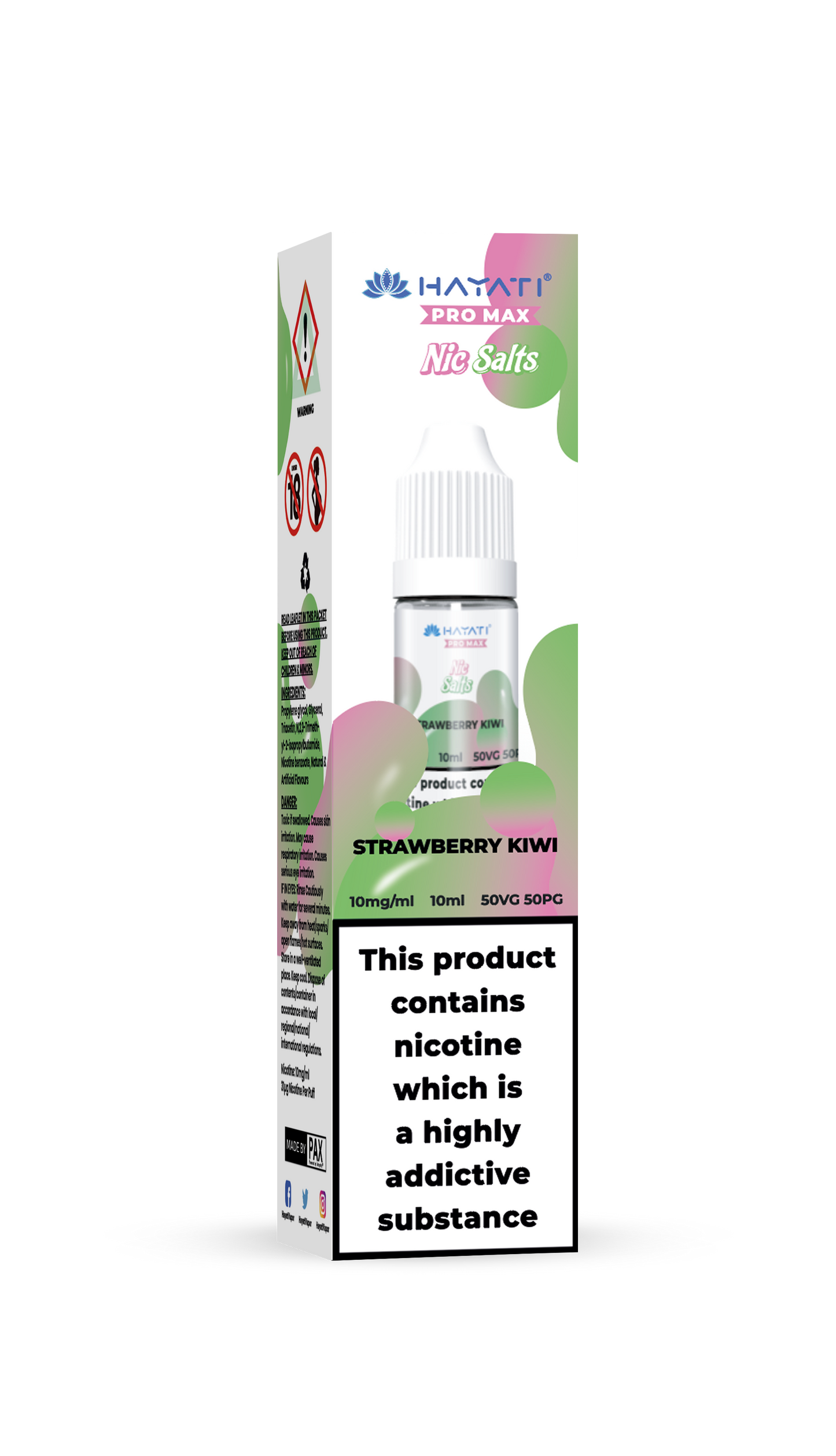 STRAWBERRY KIWI - HAYATI NIC SALTS 10 MG