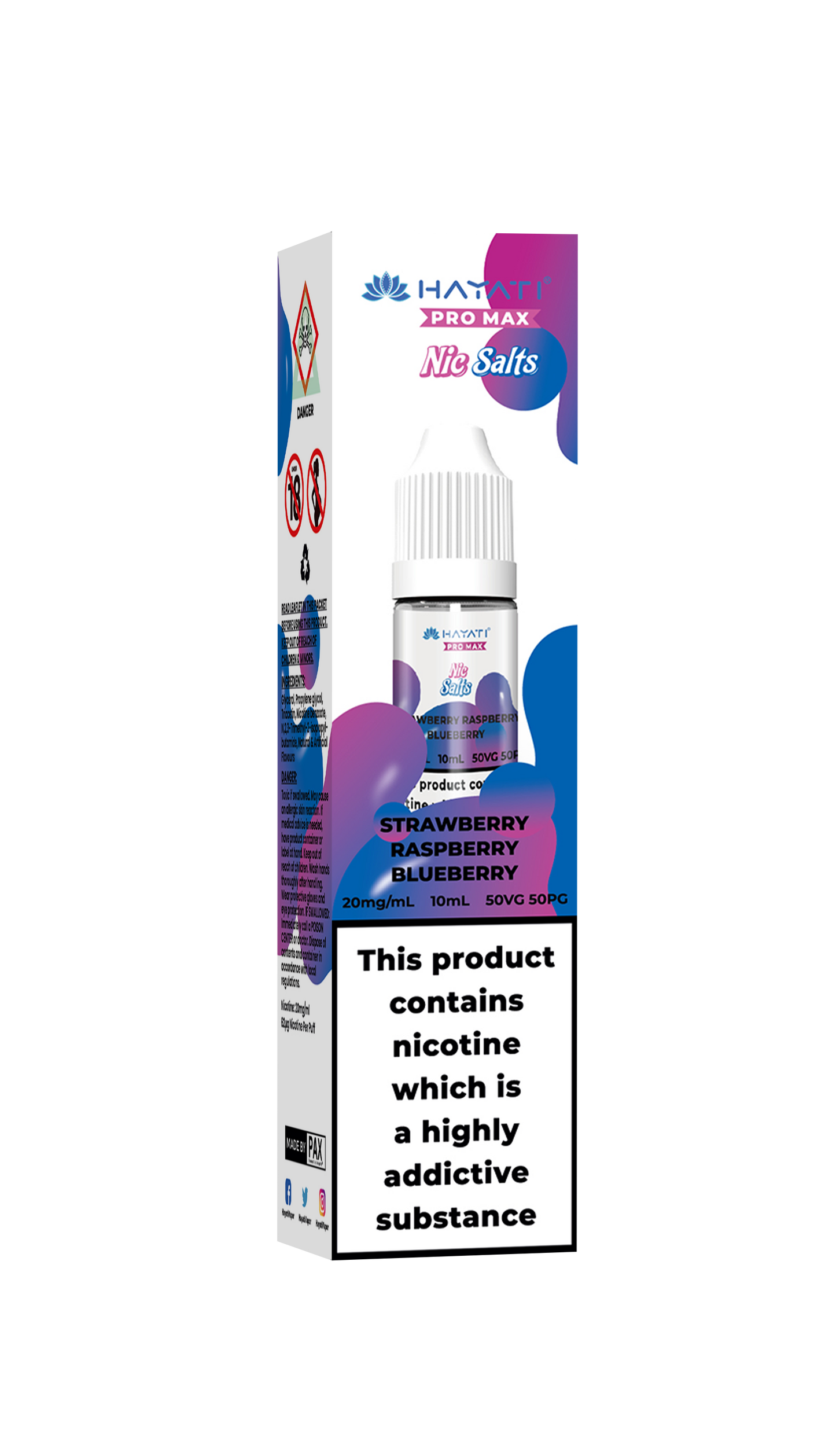 STRAWBERRY RASPBERRY BLUEBERRY - HAYATI NIC SALTS 20 MG