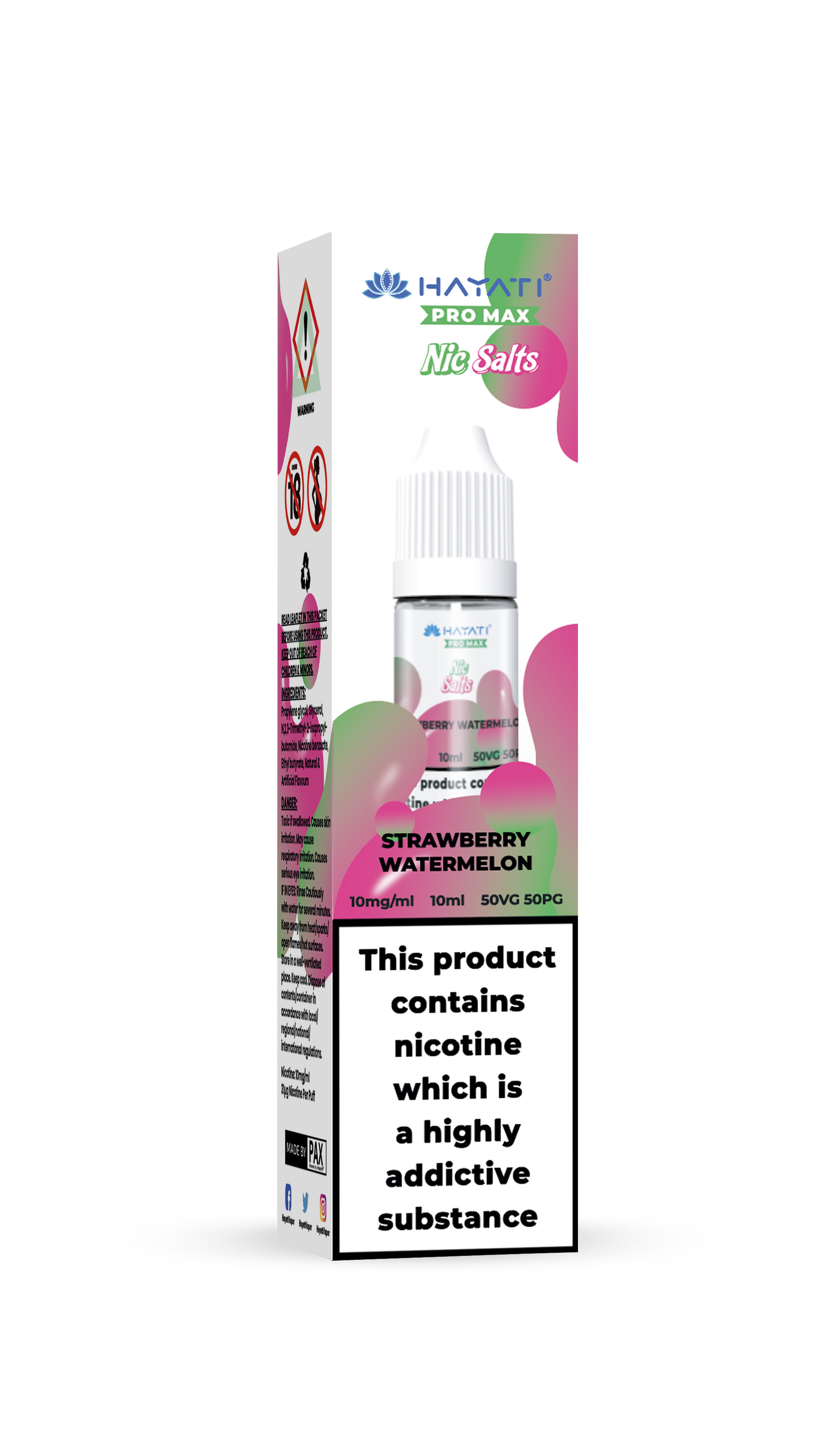 STRAWBERRY WATERMELON - HAYATI NIC SALTS 10 MG