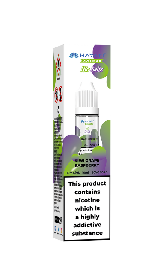 KIWI GRAPE RASPBERRY - HAYATI NIC SALTS 10 MG