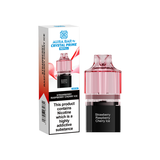 STRAWBERRY RASPBERRY CHERRY ICE - CRYSTAL PRIME 10K PODS