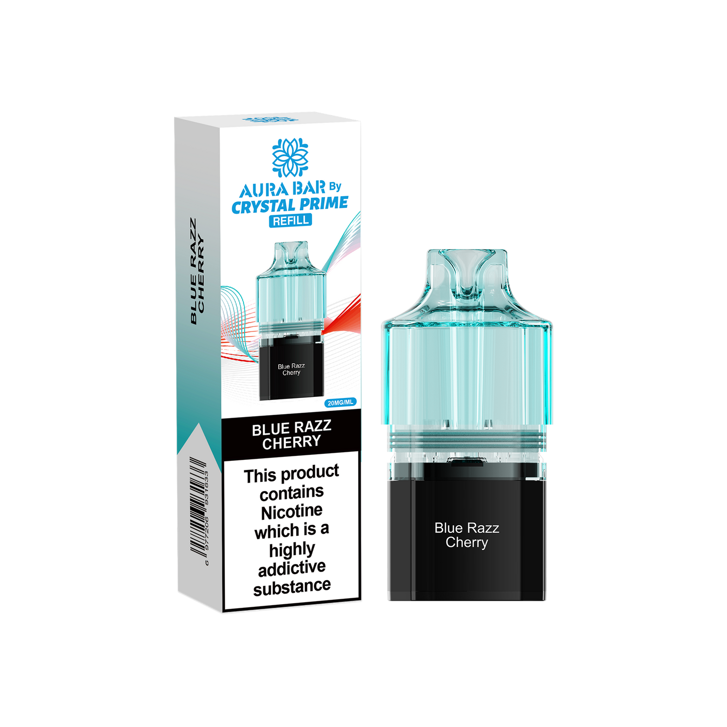 BLUE RAZZ CHERRY - CRYSTAL PRIME 10K PODS