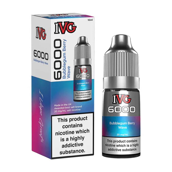 BUBBLEGUM BERRY WAVE - IVG 6OOO E-LIQUIDS 20MG