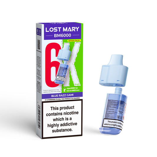 BLUE RAZZ GAMI - LOST MARY BM6000 POD