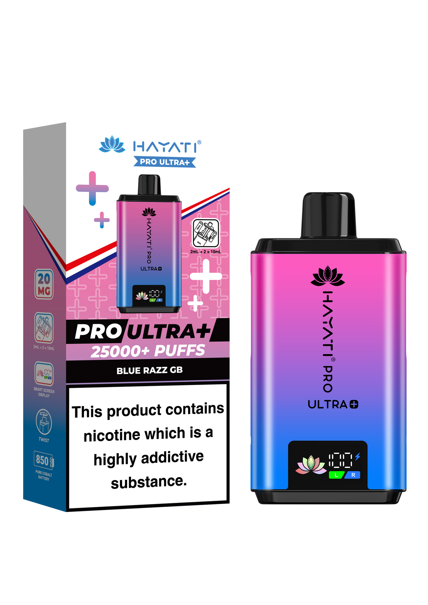 BLUE RAZZ GB - HAYATI PRO ULTRA 25K