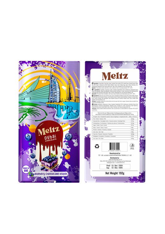 BLUEBERRY CHEESECAKE DUBAI CHOCOLATE 192GRAMS