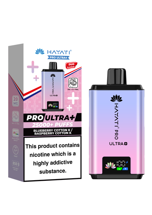 BLACKCURRANT COTTON K/BLUE RASPBERRY - HAYATI PRO ULTRA 25K