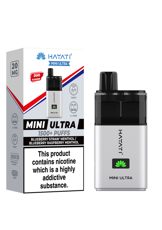 Blueberry Straw' Menthol / Blueberry Raspberry Menthol - MINI ULTRA