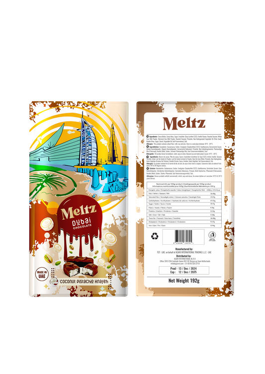 COCONUT DUBAI CHOCLATE 192GRAMS