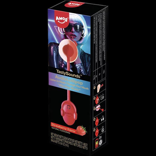 AMOS AUDIO LOLLIPOP STRAWBERRY 1PC