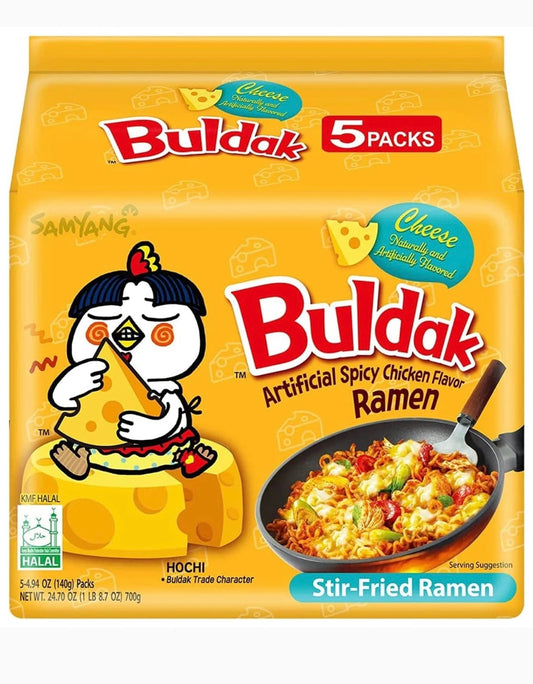 CHEESE BULDAK NOODLES (5pk)