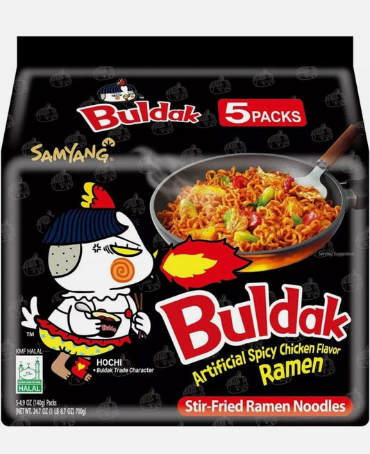 BLACK HOT CHICKEN BULDAK NOODLES (5pk)