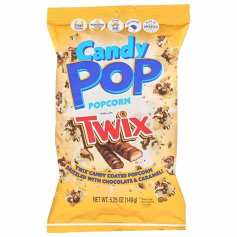 CANDY POP TWIX DRIZZLED POPCORN 5.25 Oz