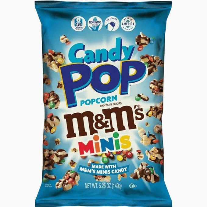 CANDY POP M&M DRIZZLED POPCORN 5.25 Oz