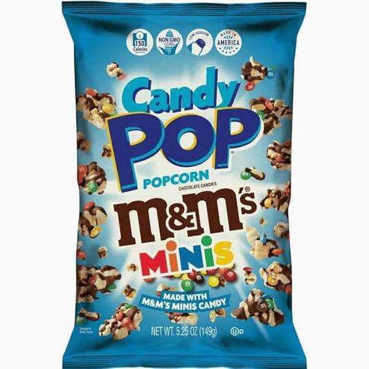 CANDY POP M&M DRIZZLED POPCORN 5.25 Oz