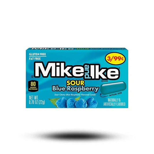 SOUR BLUE RASPBERRY MIKE AND IKE CANDY 4.25 oz