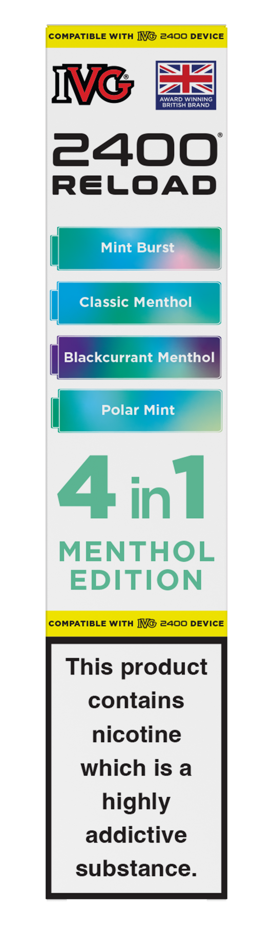 Menthol Edition - IVG 2400 RELOAD POD
