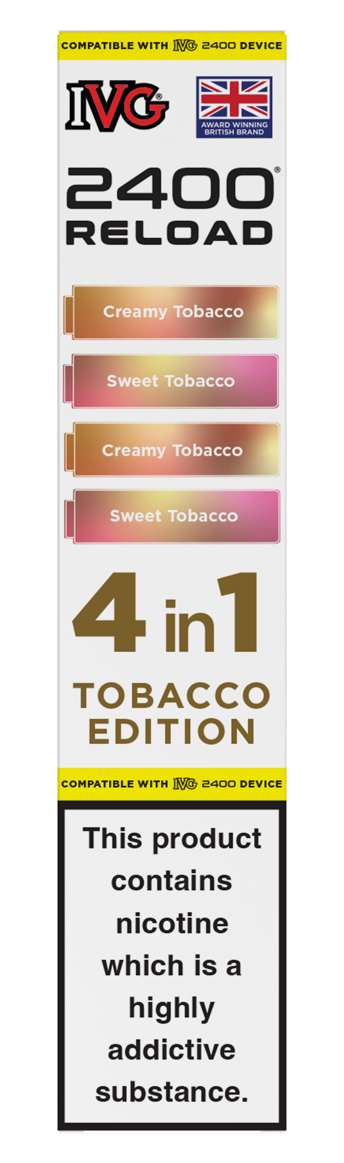 Tobacco Edition - IVG 2400 RELOAD POD
