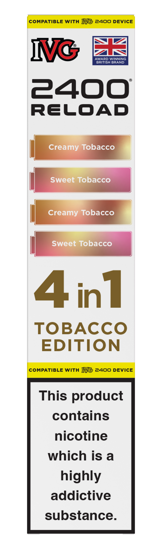 Tobacco Edition - IVG 2400 RELOAD POD