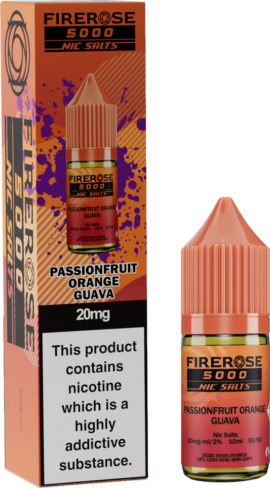 PASSIONFRUIT ORANGE GUAVA - FIREROSE NIC SALTS 20 MG