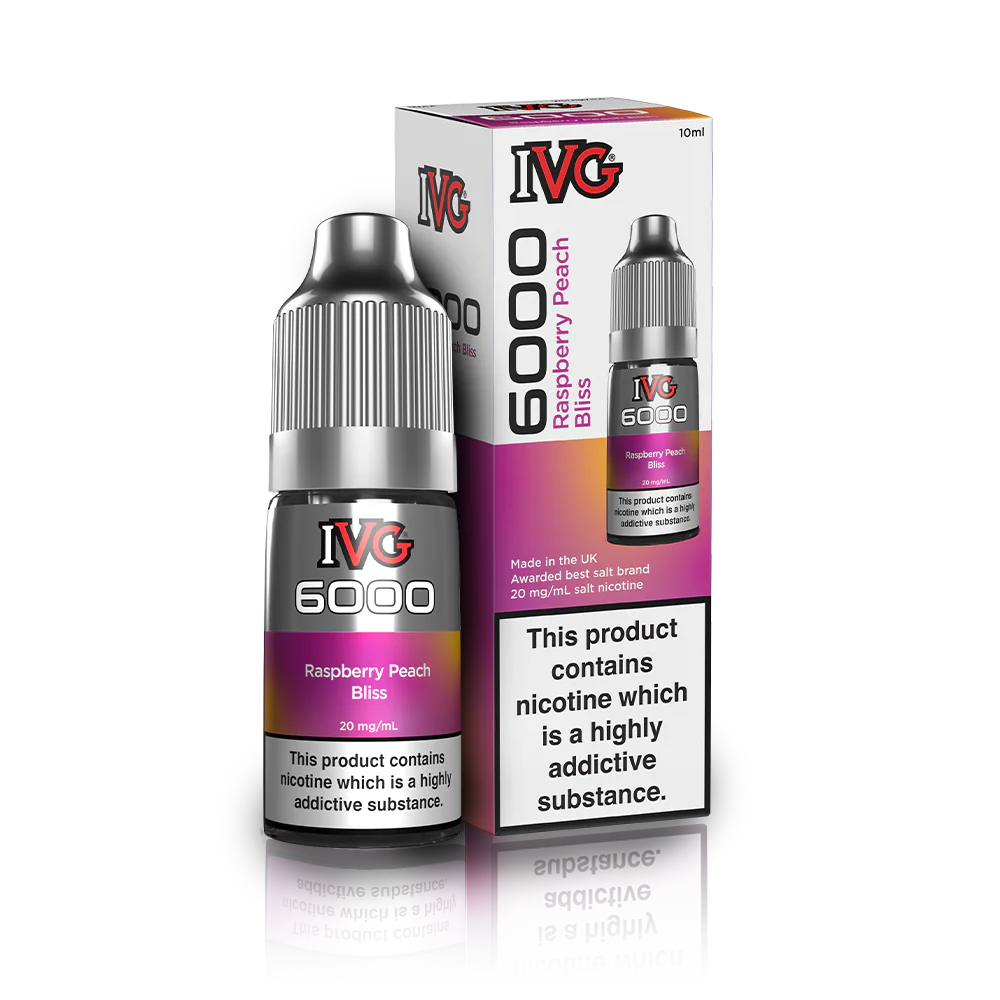 RASPBERRY PEACH BLISS - IVG 6OOO E-LIQUIDS 10MG