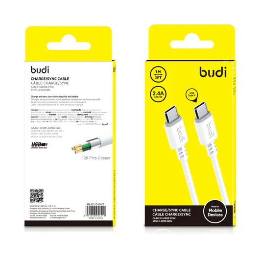 TYPE C TO TYPE C - BUDI CHARGING CABLE