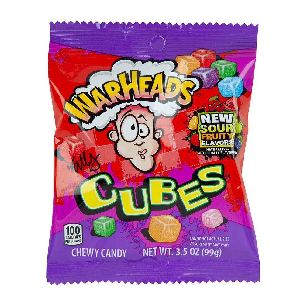 WARHEADS WHITE CUBES PEG BAGS