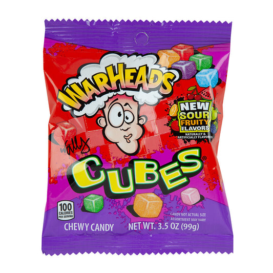 WARHEADS WHITE CUBES PEG BAGS